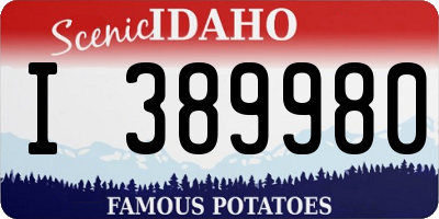 ID license plate I389980
