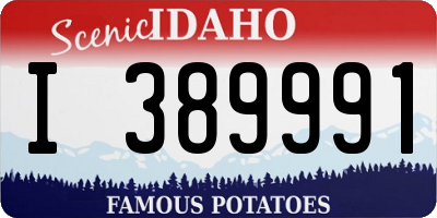 ID license plate I389991