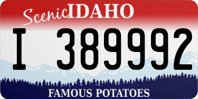 ID license plate I389992