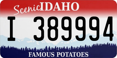 ID license plate I389994