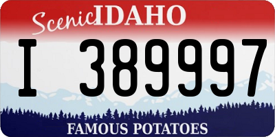 ID license plate I389997
