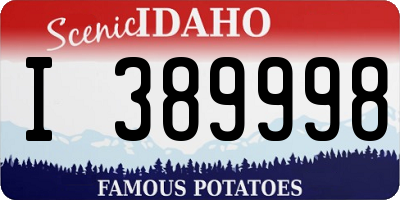 ID license plate I389998