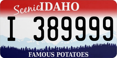 ID license plate I389999