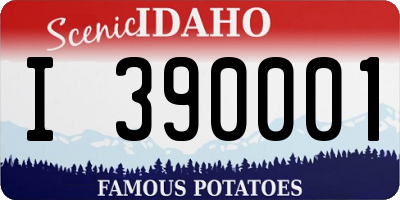 ID license plate I390001