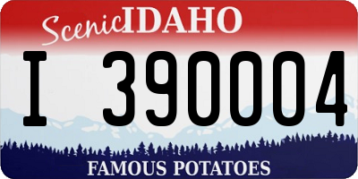 ID license plate I390004