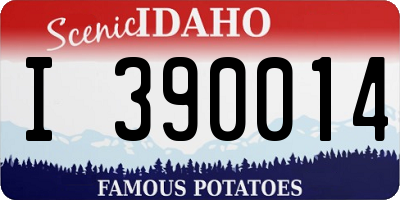 ID license plate I390014