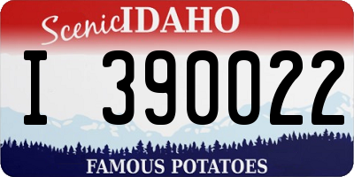 ID license plate I390022