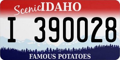 ID license plate I390028