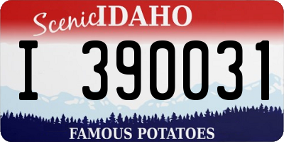 ID license plate I390031