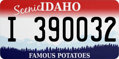 ID license plate I390032
