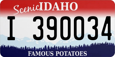ID license plate I390034