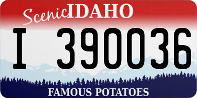 ID license plate I390036