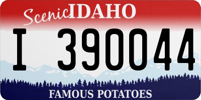ID license plate I390044