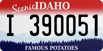 ID license plate I390051