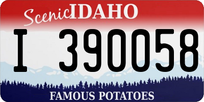 ID license plate I390058