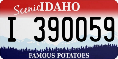 ID license plate I390059