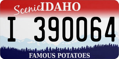 ID license plate I390064