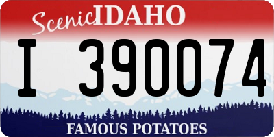 ID license plate I390074