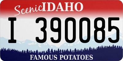 ID license plate I390085