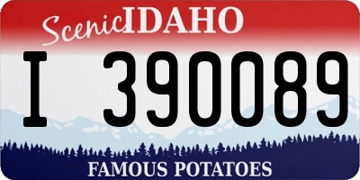 ID license plate I390089