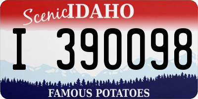 ID license plate I390098