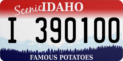 ID license plate I390100