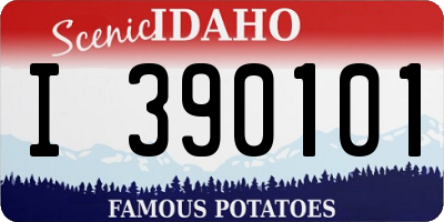 ID license plate I390101