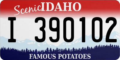 ID license plate I390102