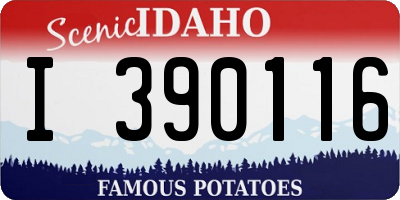 ID license plate I390116