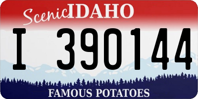 ID license plate I390144