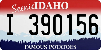 ID license plate I390156