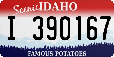 ID license plate I390167