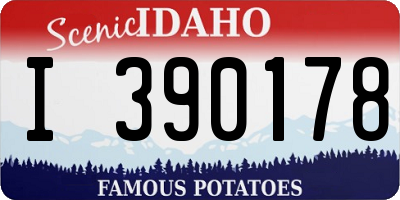 ID license plate I390178