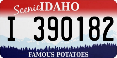 ID license plate I390182