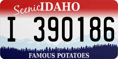 ID license plate I390186