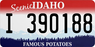 ID license plate I390188