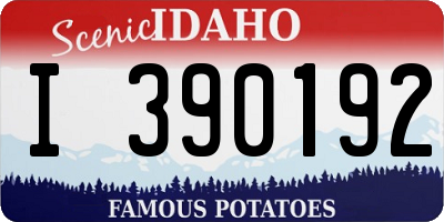 ID license plate I390192