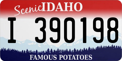 ID license plate I390198