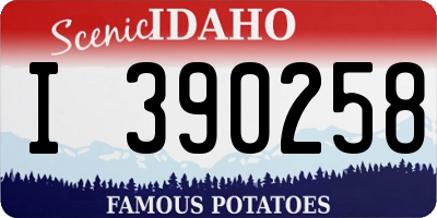 ID license plate I390258