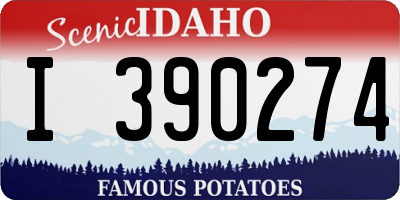 ID license plate I390274