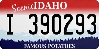 ID license plate I390293