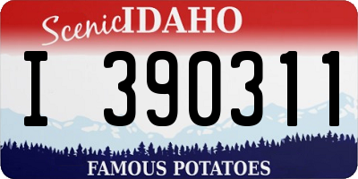 ID license plate I390311