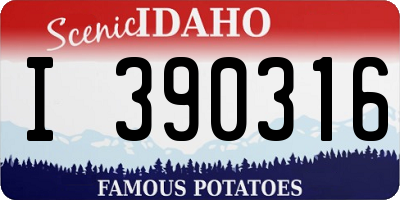 ID license plate I390316