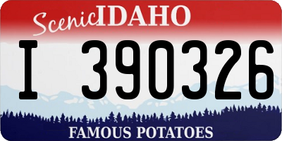 ID license plate I390326