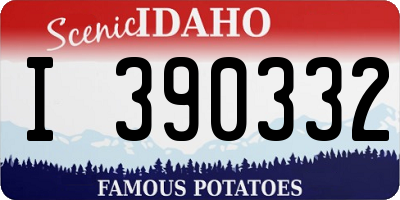ID license plate I390332