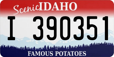 ID license plate I390351