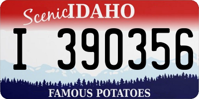 ID license plate I390356