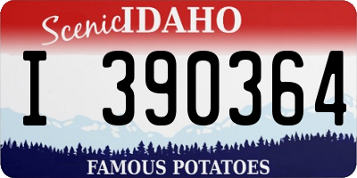 ID license plate I390364
