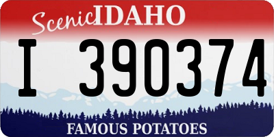 ID license plate I390374