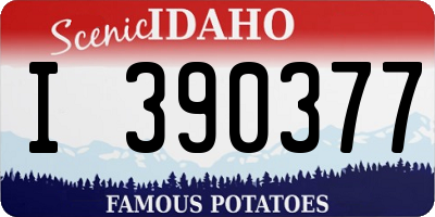 ID license plate I390377